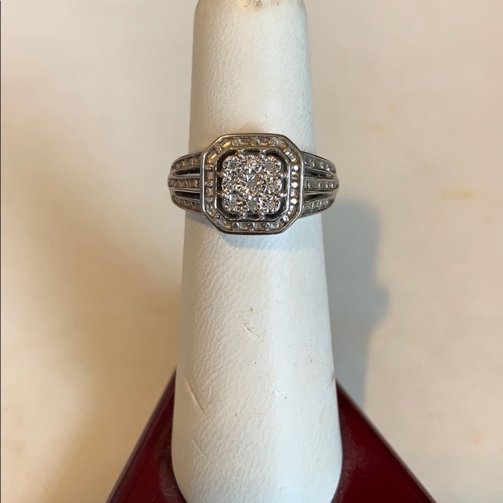 Sterling diamond ring